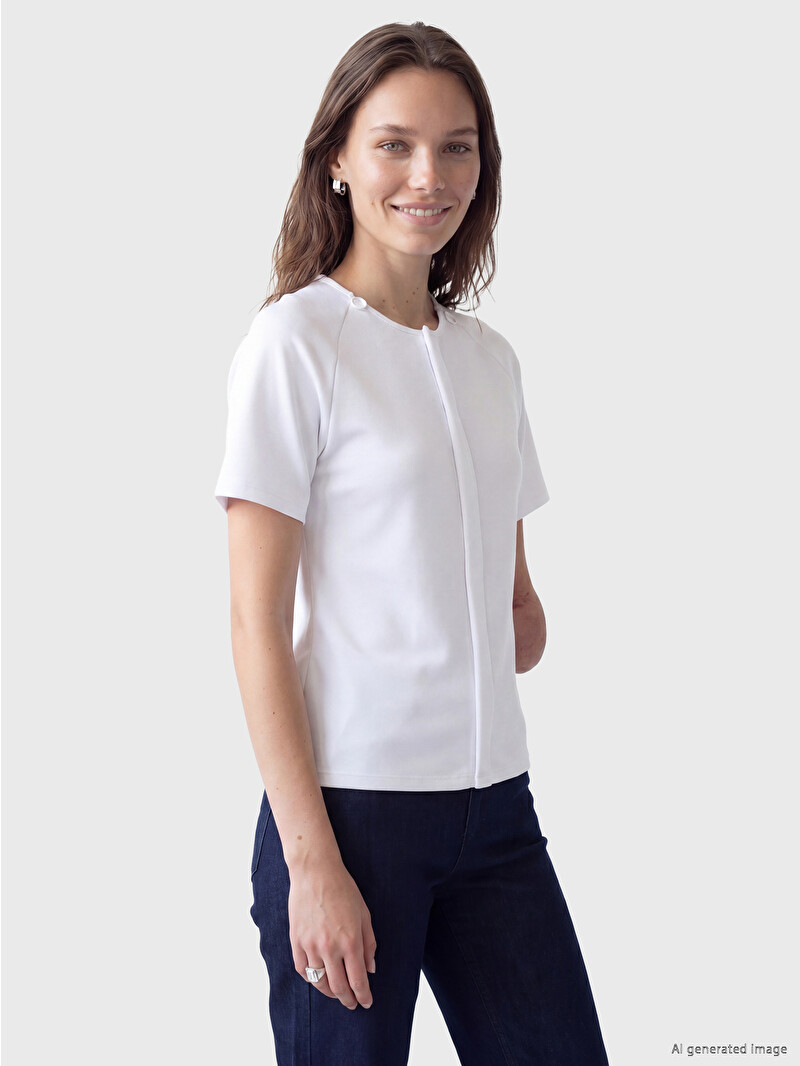 LCW Limitless Easy-Wear Zipper and Hook-and-Loop Blouse - S6Y347Z8