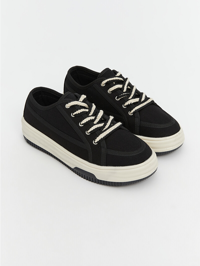 LCW STEPS Siyah Bağcıklı Kadın Casual Spor Ayakkabı - S60189Z8-HUC