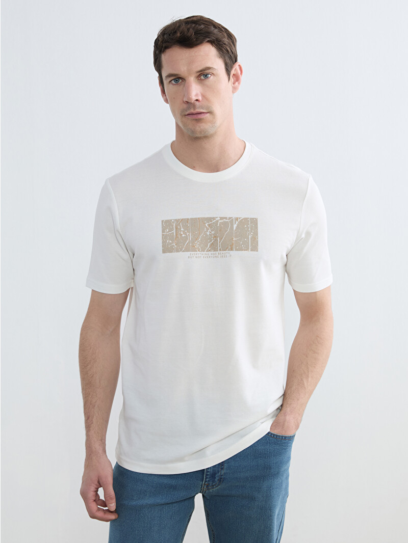 LCWAIKIKI Classic Crew Neck Printed Men's T-Shirt - S61658Z8-R9J