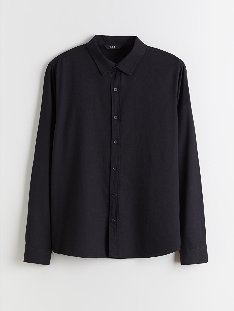 XSIDE Regular Fit Gabardine Men's Shirt - S63594Z8-RQL - LC Waikiki