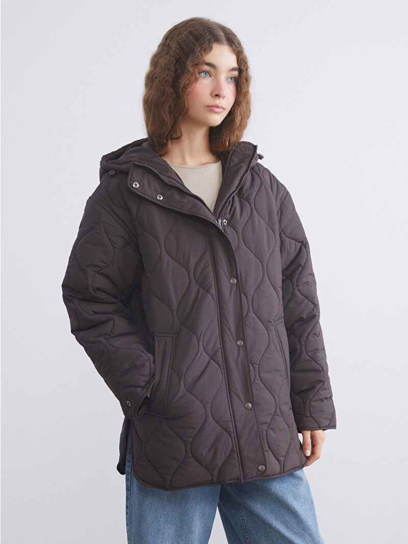 XSIDE Kapüşonlu Oversize Kadın Şişme Mont - S63684Z8-RXC | LCW