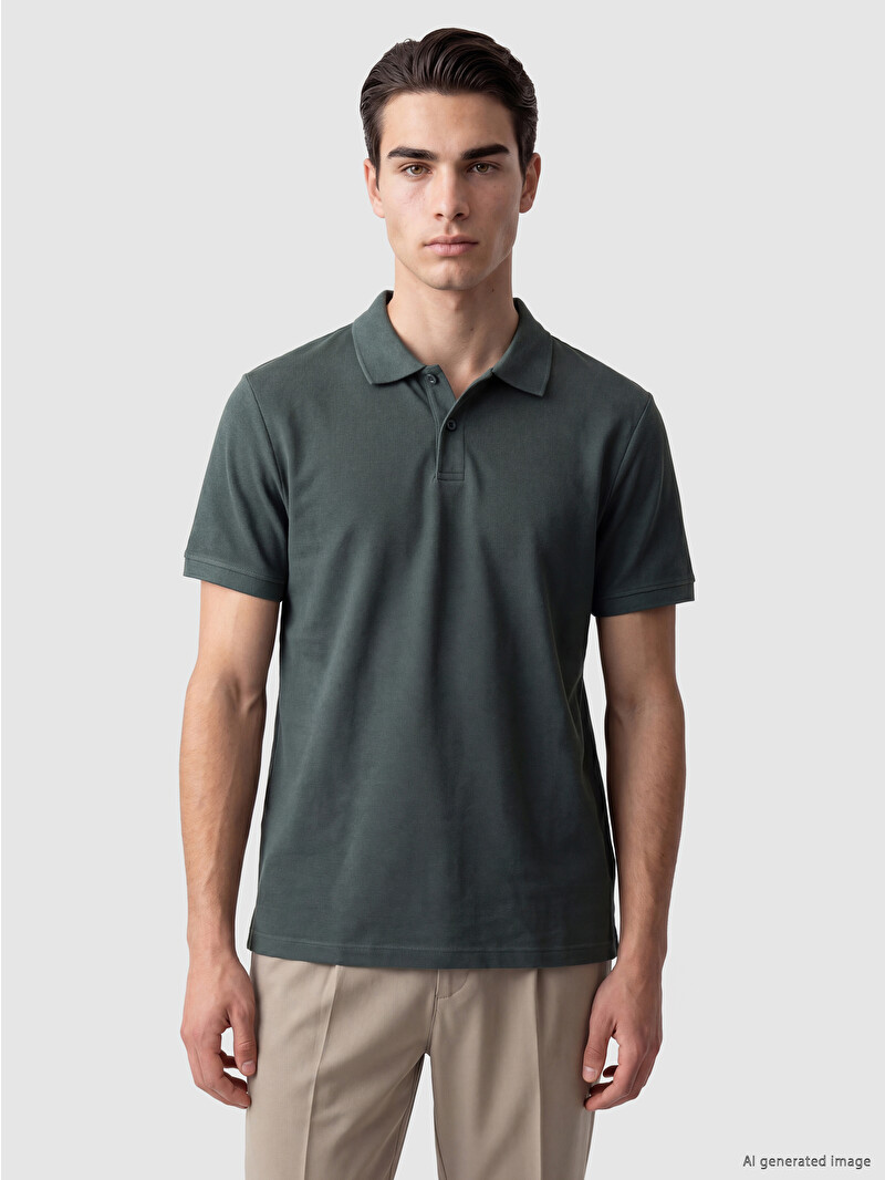 LCW Vision Polo Collar Pique Men's T-Shirt - S64137Z8-HMP - LC Waikiki