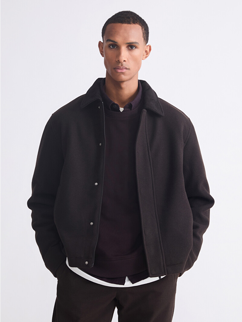 Louis　ブラック、ブラウンセット LCW Vision Standard Fit Collared Neck Men's Coat - S64252Z8-D2N