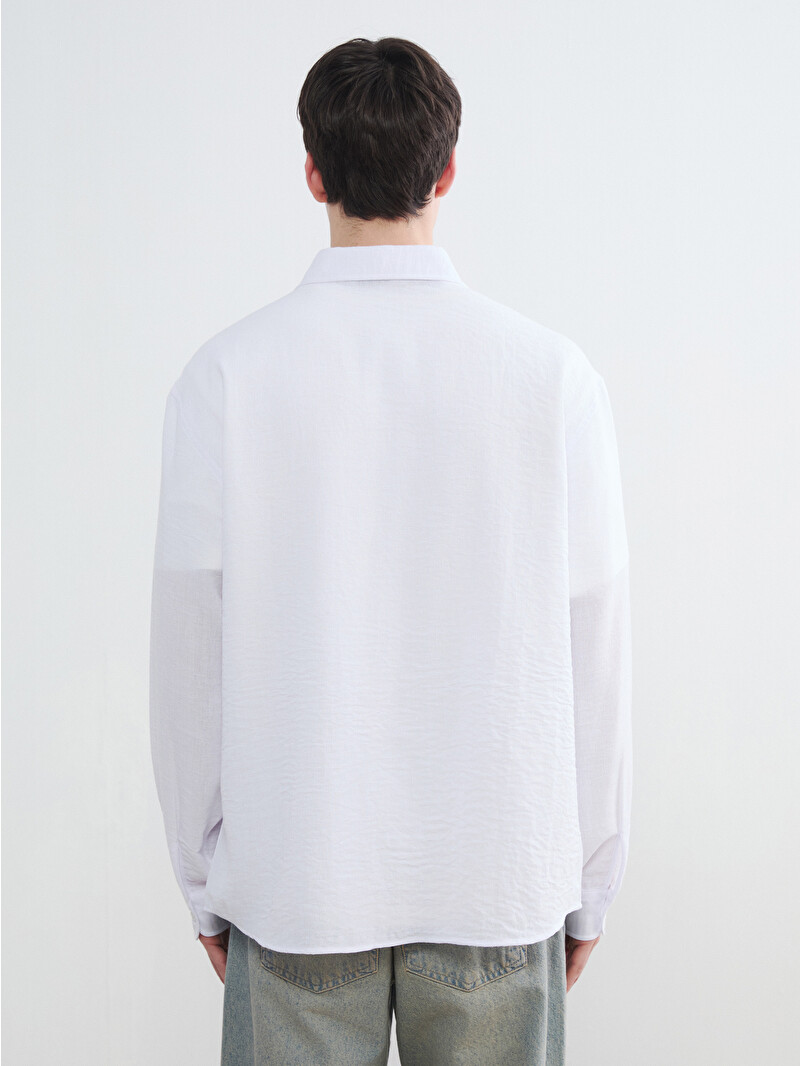 XSIDE Regular Fit Men's Basic Textured Shirt - S65290Z8-Q6K - LC