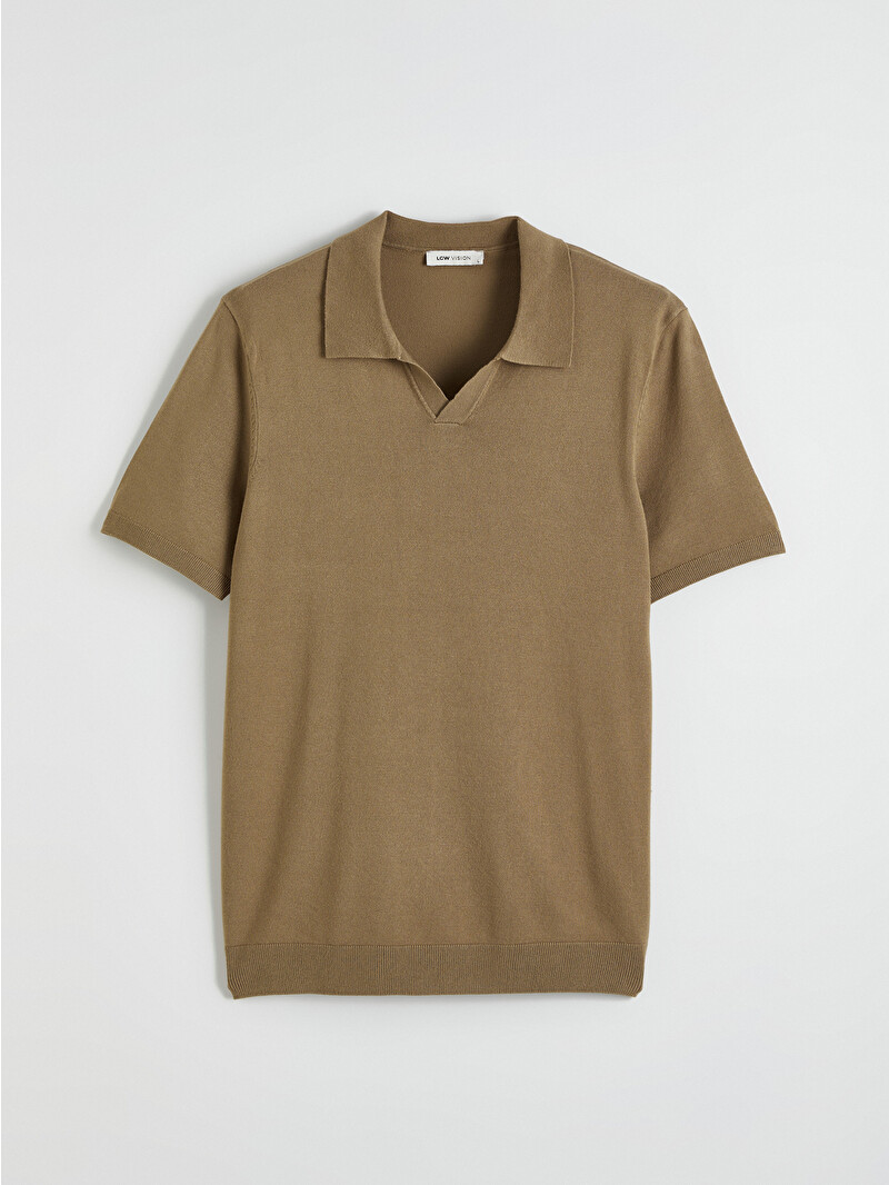 LCW Vision Men's Polo Collar Knitted T-Shirt - S65449Z8-GUT | LC