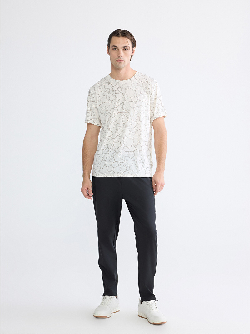 XSIDE ACTIVE Crew Neck Patterned Men's Jersey T-Shirt - S66574Z8