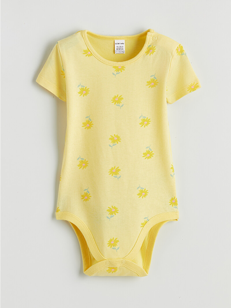 まみー30 LCW baby Kız Bebek Baskılı Çıtçıtlı Body 2'li - S66656Z1-LUE | LCW