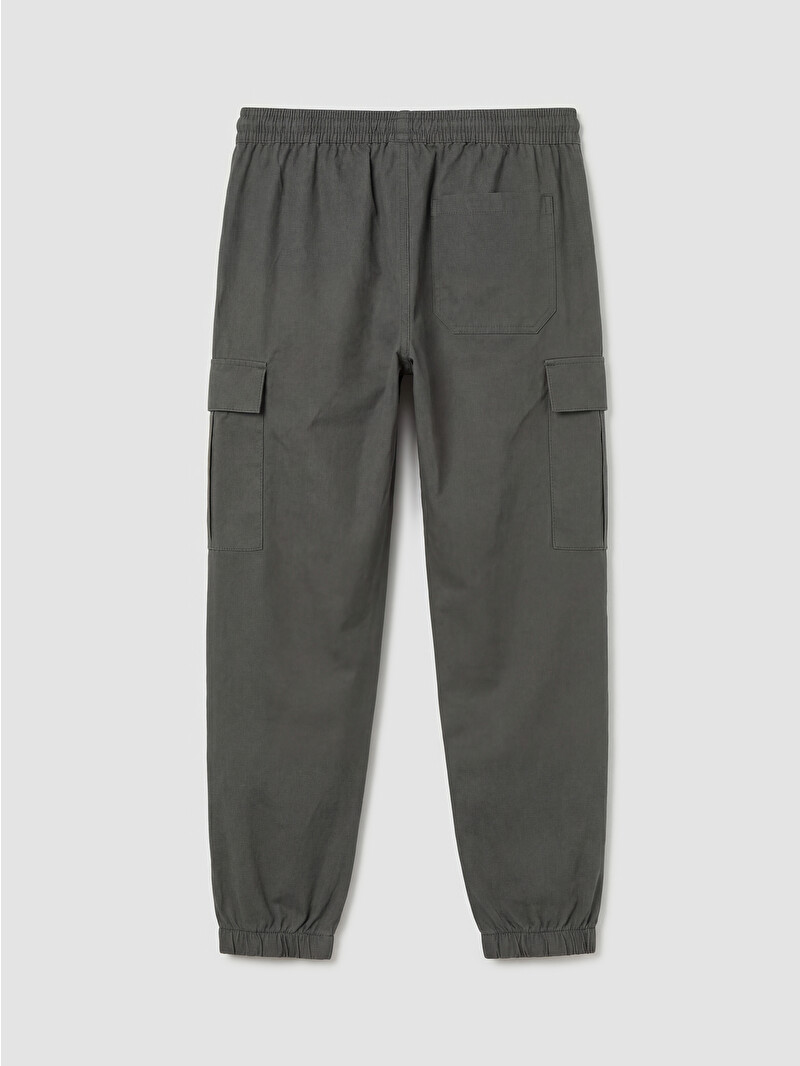 XSIDE Antrasit Standart Kalıp Poplin Erkek Jogger Pantolon