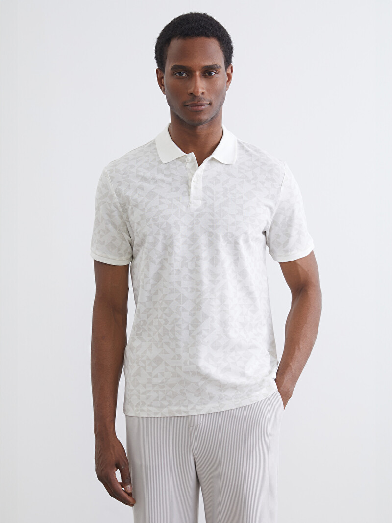 LCW Vision Polo Collar Patterned Pique Men's T-Shirt - S68345Z8 LCW Vision Polo Collar Patterned Pique Men's T-Shirt - S68345Z8
