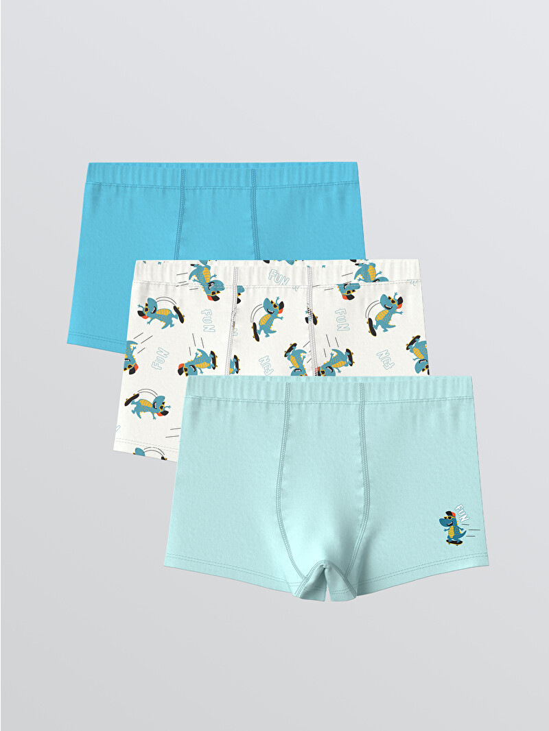 ★⭐︎★kazuo★⭐︎★ LCW Kids Dinozor Baskılı Erkek Çocuk Boxer 3'lü - S68893Z1-LRA | LCW