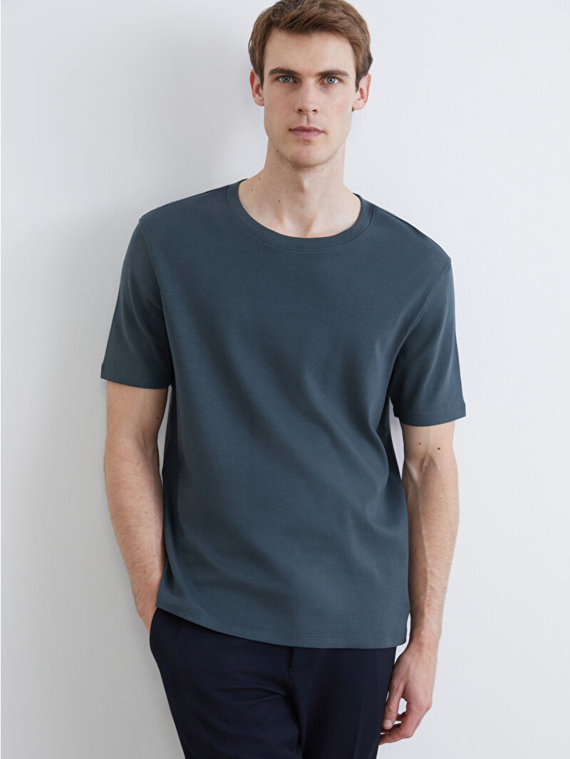 SOUTHBLUE Yeşil Bisiklet Yaka Erkek Tişört - S69236Z8-12P | LCW