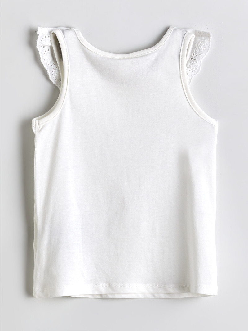 AMICA・Kids SCALLOPED BLOUSE LCW Kids Crew Neck Scallop Detail Girls' Blouse - S6BT06Z1-R9J