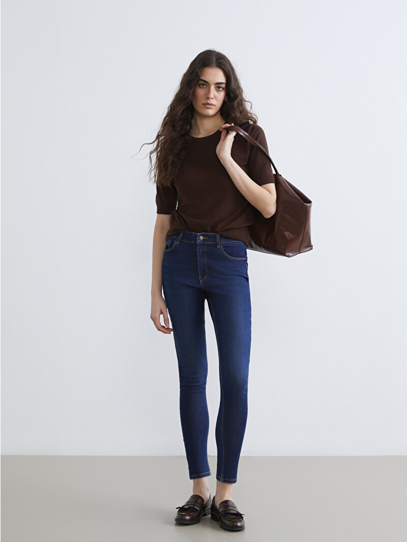 LCW Jeans İndigo Jüpiter Süper Skinny Fit Kadın Jean Pantolon