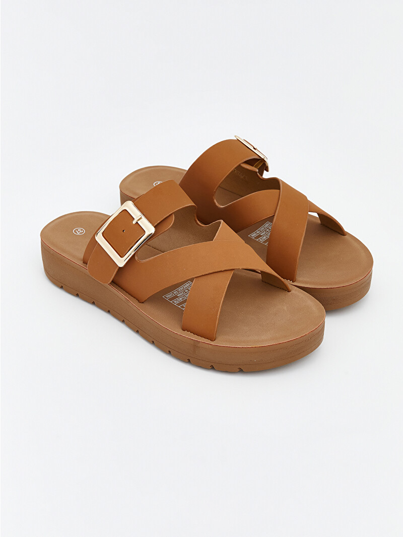 LCW STEPS Faux Leather Women's Sandals - S6EC21Z8-CXS - LC Waikiki