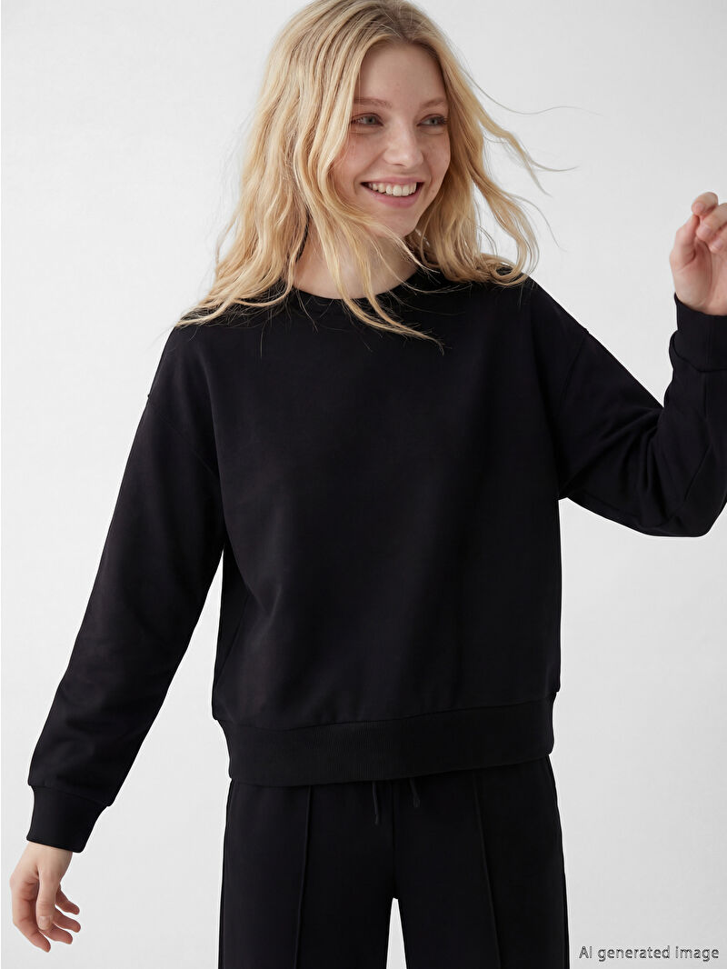 XSIDE Oversize Soft Touch Kadın Sweatshirt - S6ES09Z8-CVL | LCW