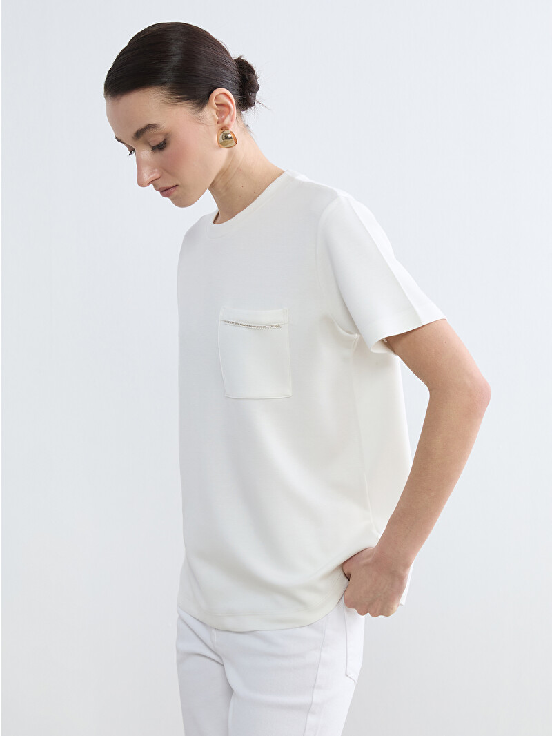 LCW Modest Woman White T-Shirt - S6FK26Z8-R9J - LC Waikiki