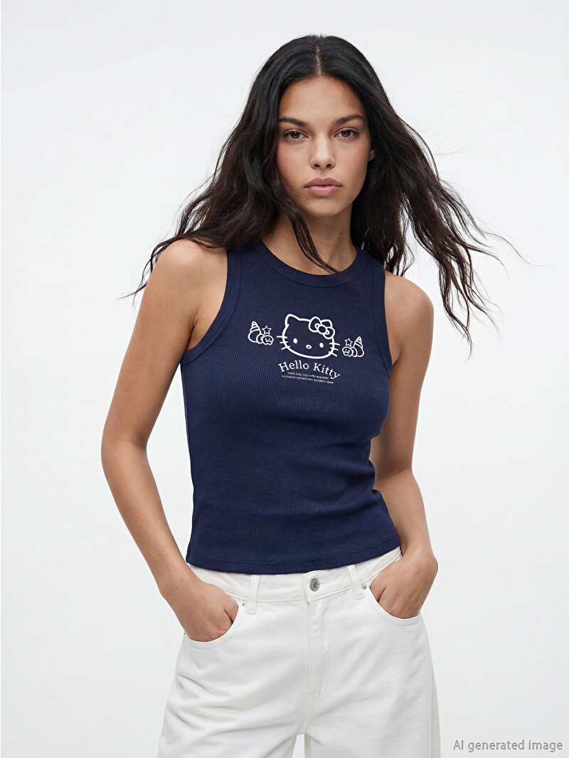 XSIDE Crew Neck Hello Kitty Printed Women's Tank Top - S6G767Z8