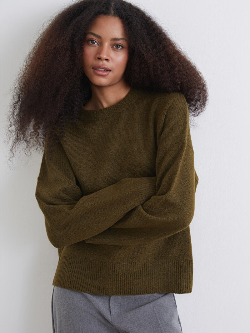 BRIEFING 新品　WOMEN’S WR CREWNECK KNIT S XSIDE Women's Crew Neck Knit Sweater - S6IB11Z8-CRR | LC Waikiki