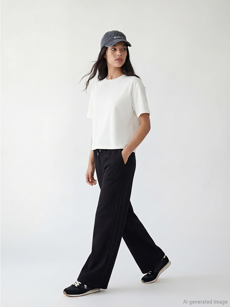 XSIDE Women's thick sweatpants with elastic waistband - S6IJ85Z8