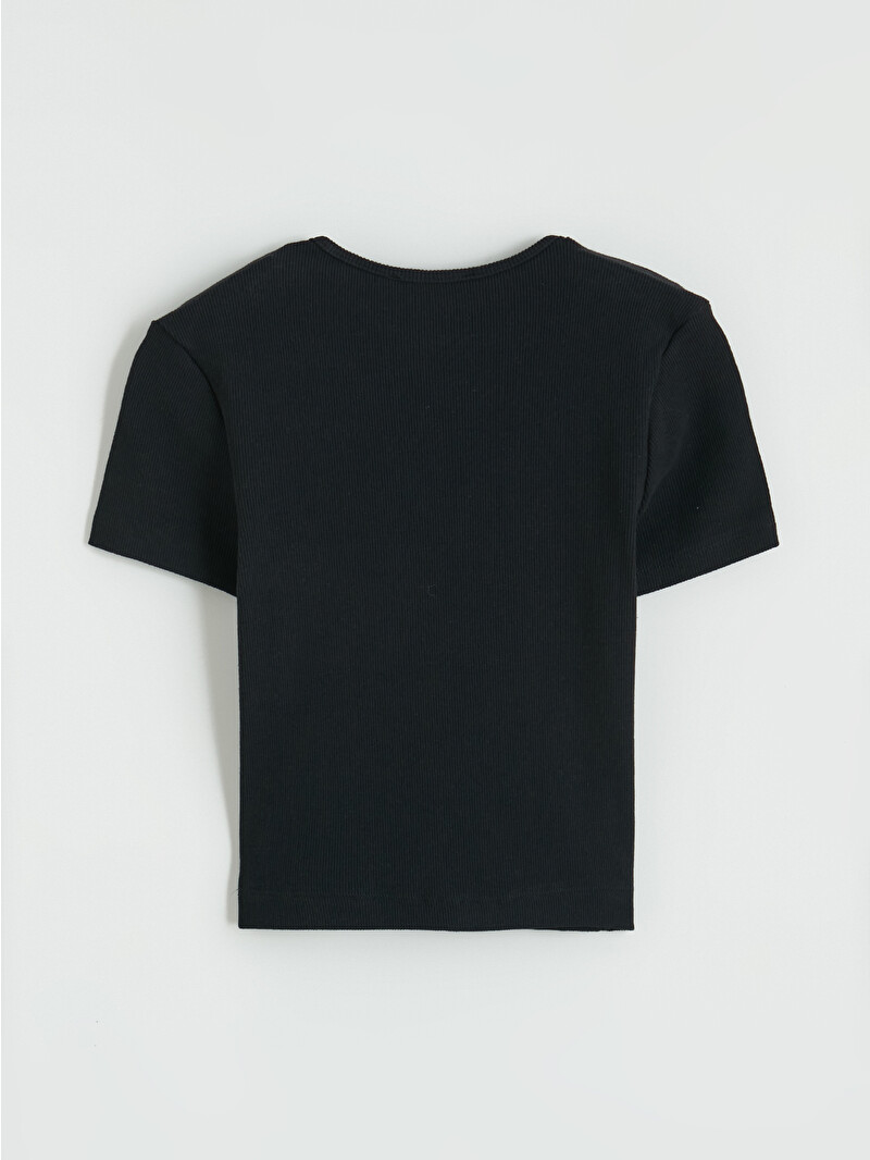 LC WAIKIKI Crew Neck Ribbed Women's Crop Top - S6JY02Z8-CVL | LC