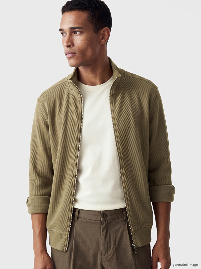 LCW Vision Dik Yaka Erkek Fermuarlı Sweatshirt - S6K841Z8-H8Z | LCW