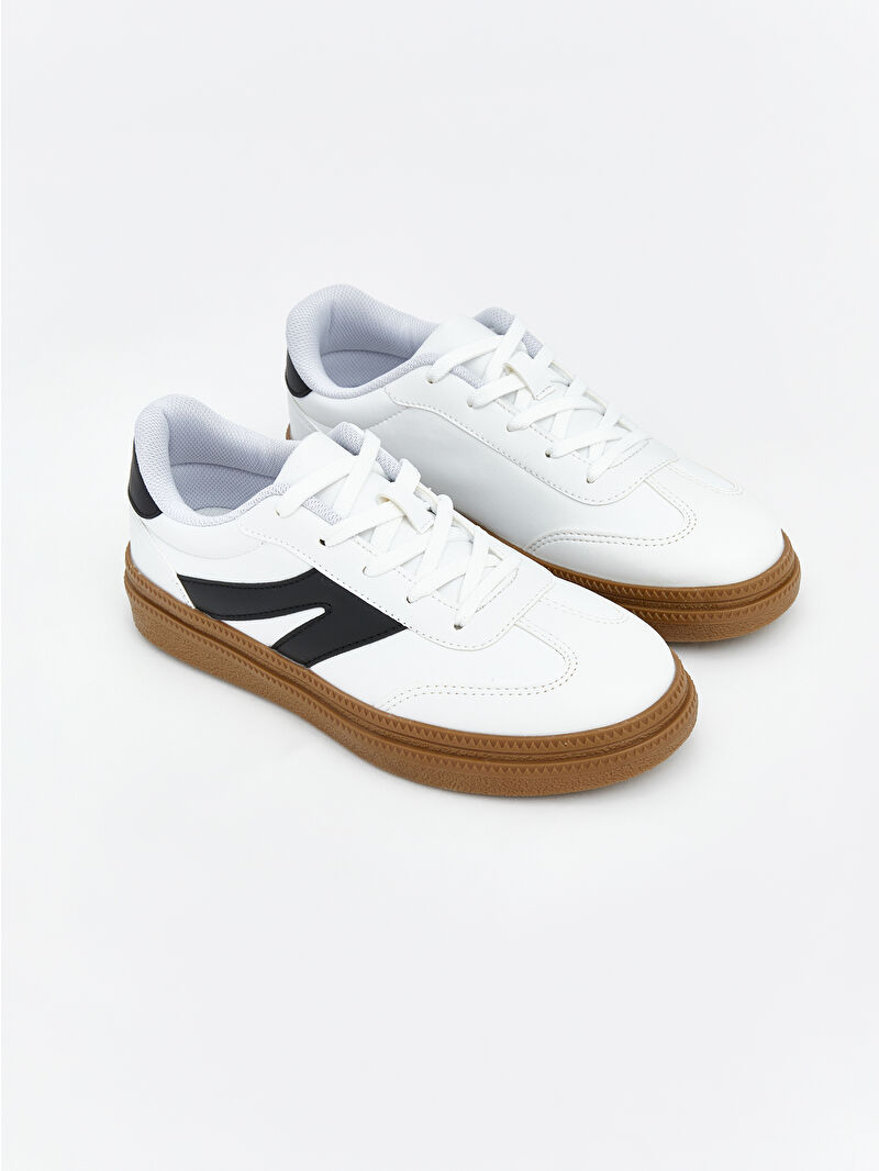 LCW STEPS Beyaz Bağcıklı Kontrast Tabanlı Kadın Sneaker - S6MM65Z8