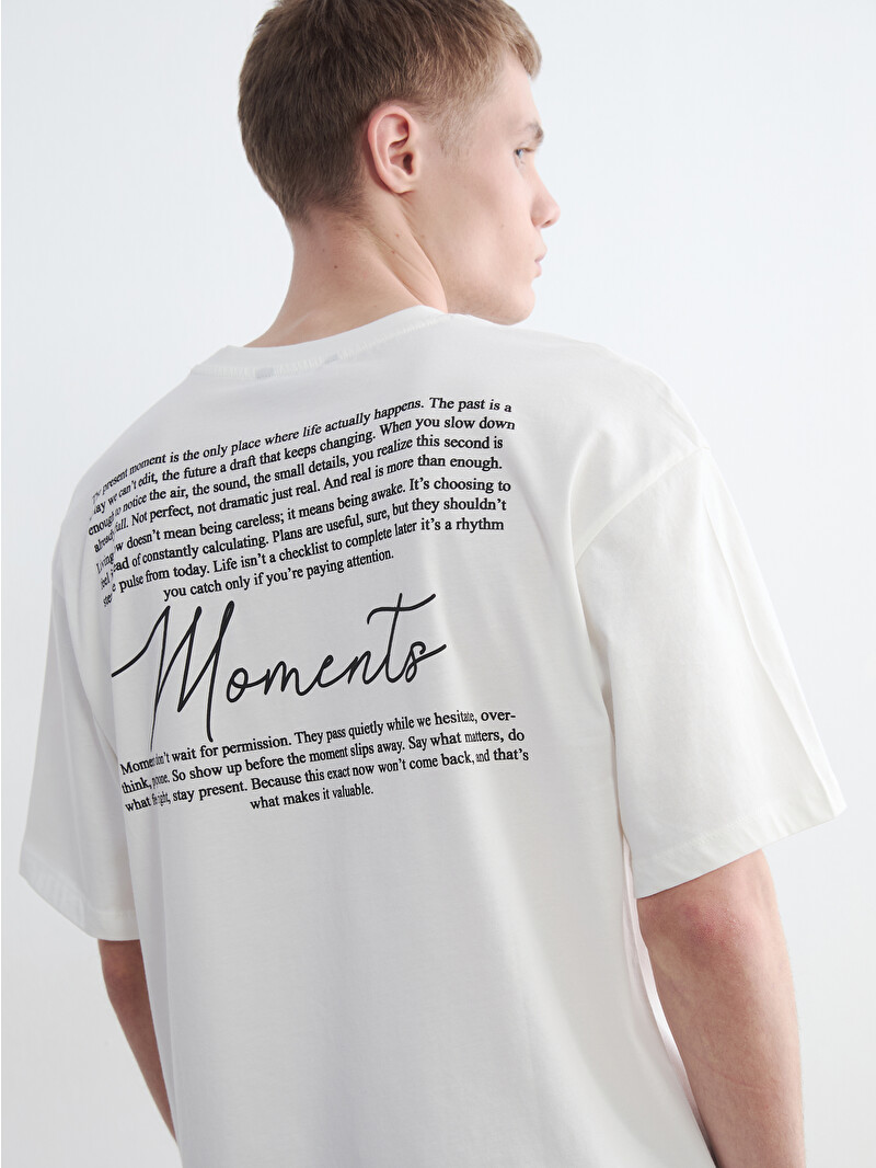 XSIDE Oversize Crew Neck Printed Men's T-Shirt - S6OG52Z8-R9J | LC