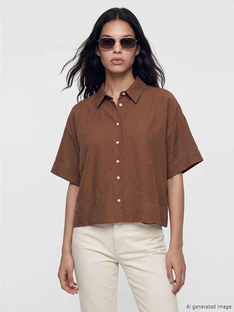 LCW Vision Modal Blended Women's Shirt - S6R348Z8-D2N | LC Waikiki