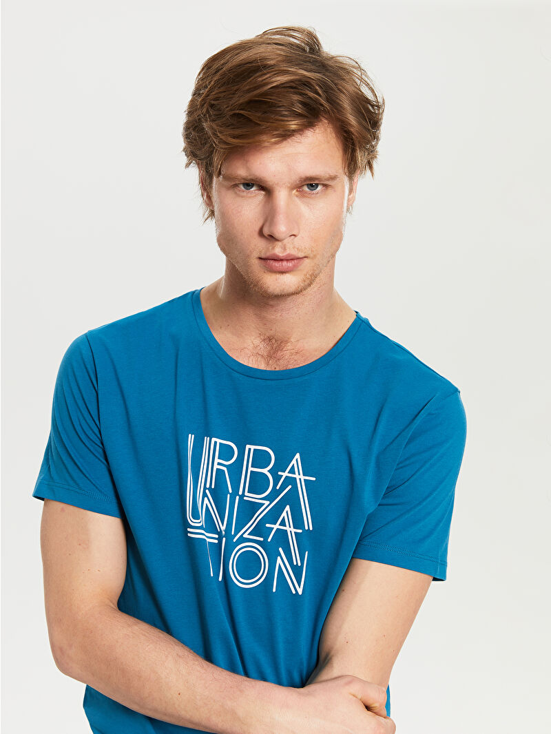 XSIDE Combed Cotton Men's T-Shirt -0SL614Z8-HBC - LC Waikiki