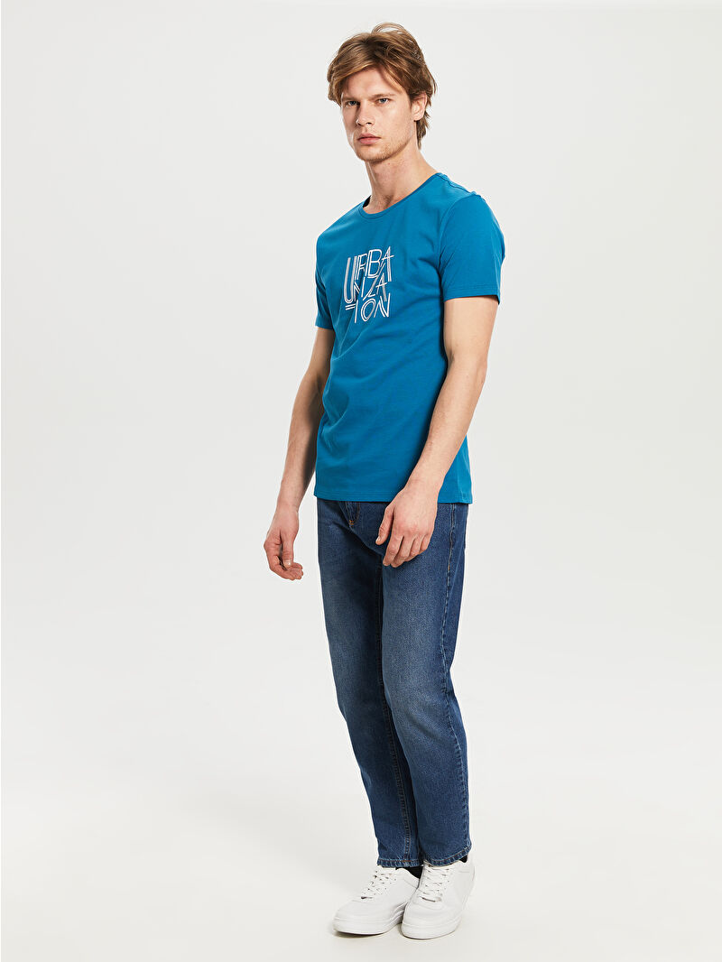 マスターバニーエデション カシミヤ 100% ケーブルニット ホワイト XL ゴルフ系 XSIDE Combed Cotton Men's T-Shirt -0SL614Z8-HBC - LC Waikiki