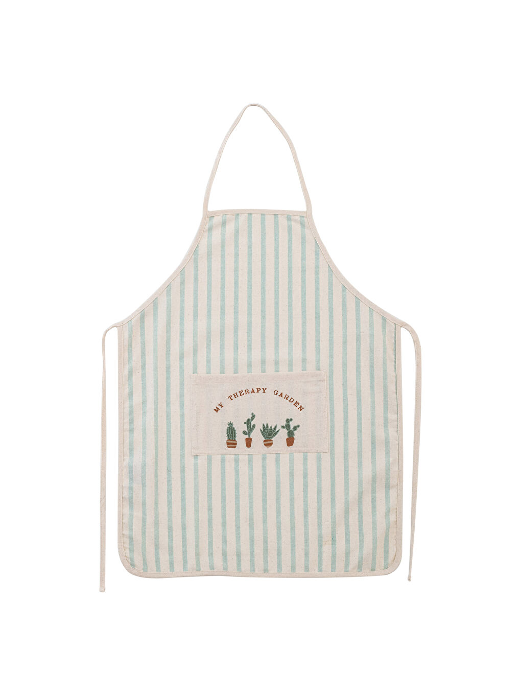 Cactus Printed Striped Cotton Kitchen Apron S2K371Z8F9C S2K371Z8