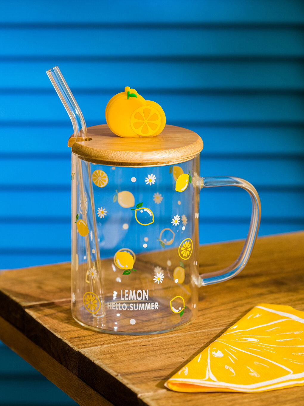 591ml/20oz Yellow Fantasy Carousel Glass Cup with Straw – Ann Ann