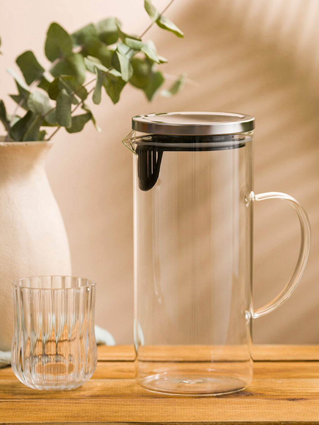 LCW HOME Vacuum Lid Glass Pitcher 1250 ml -S4GH71Z8-Q57