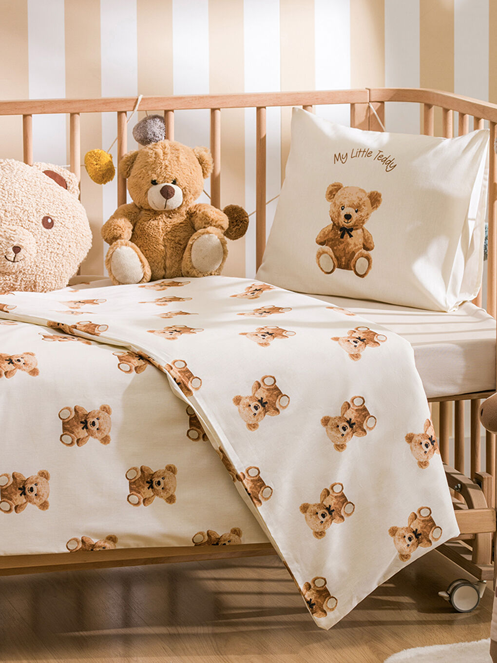 Gold Bear Crib Sheets Teddy Bear Crib Bedding Set, Neutral Crib