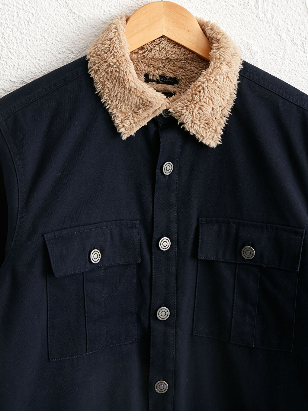 Shearling Gabardine Men's Coat -0W6777Z8-HRZ - 0W6777Z8-HRZ