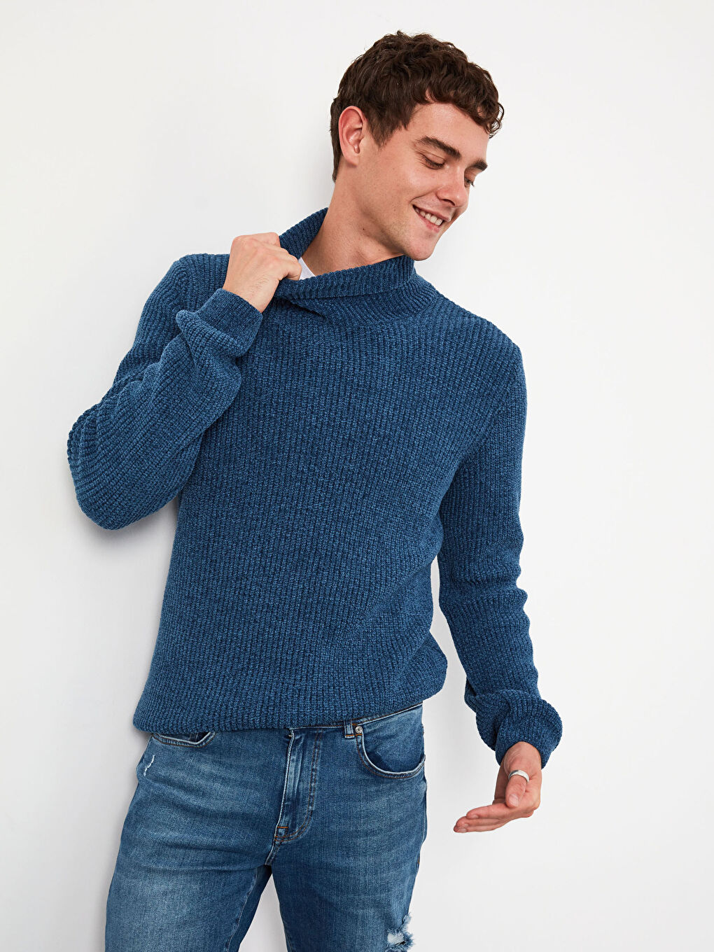 Long chenille sweater top