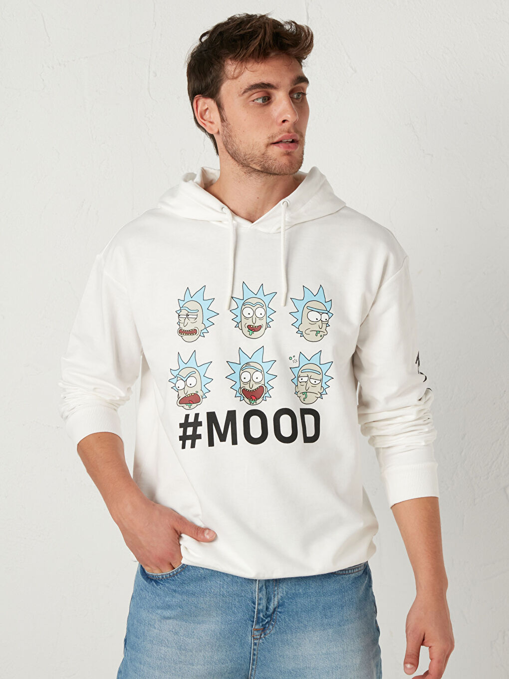White rick and morty sweatshirt clearance