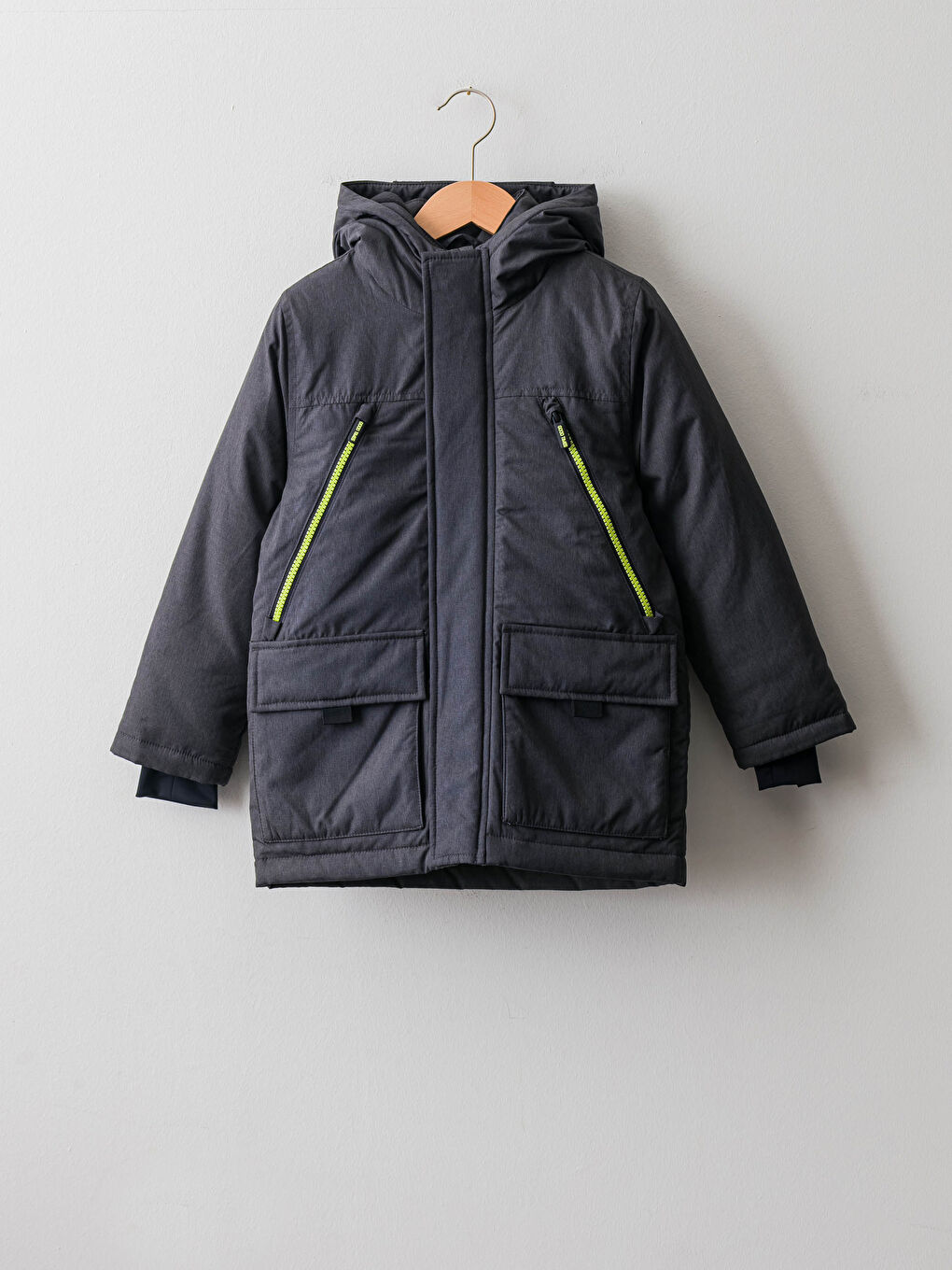 Hooded Thick Boy Coat W10511Z4D3A W10511Z4D3A LC Waikiki