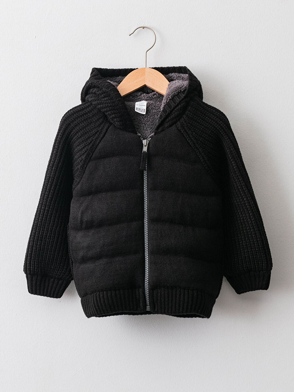 Hooded Long Sleeve Baby Boy Knitwear Zippered Cardigan W10522Z1CVL W10522Z1CVL LC Waikiki