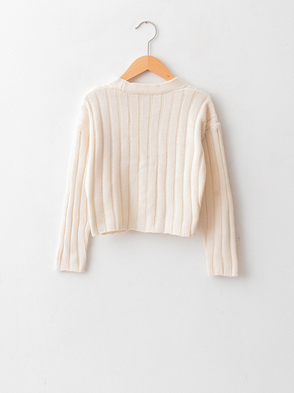 Cardigan boyfriend uni ouvert à anches longues pour filles de 2 à 13