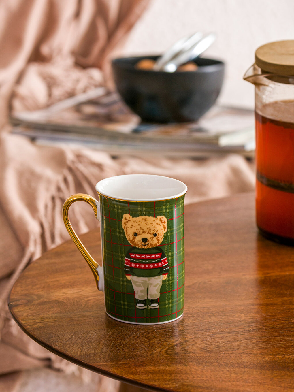 Cute Bear Mugs Lot de 4 tasses mignonnes Ours Thé Tasse à café avec poignée  8 oz Tasse