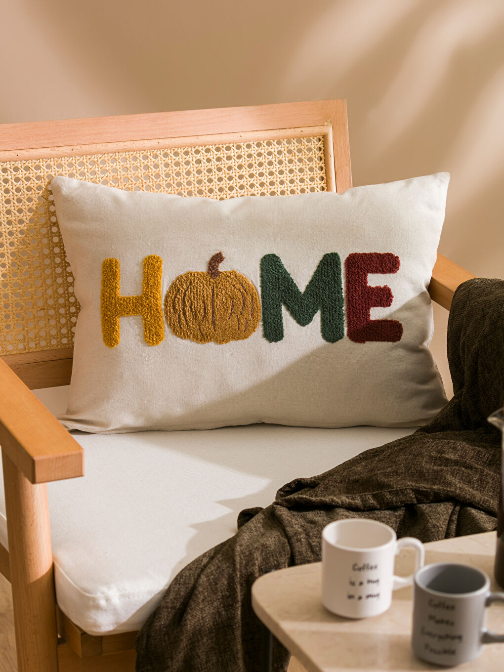 Text Embroidered Throw Pillow Case 35x50 Cm W49438Z8 F9C W49438Z8 F9C LC Waikiki