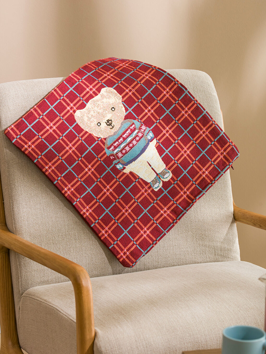 Teddy Bear Printed Throw Pillow Case 45x45 Cm W4CE91Z8 F9C W4CE91Z8 F9C LC Waikiki