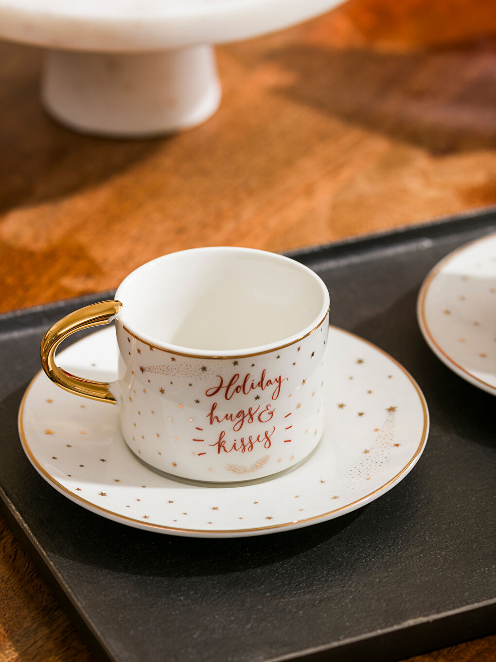 Christmas Themed Porcelain Coffee Cup Set 90 Ml -W4CV36Z8