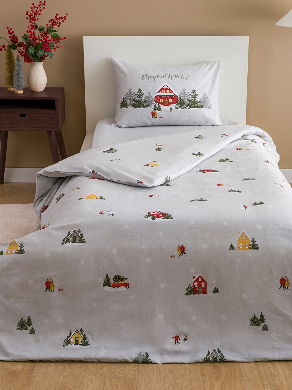 New Year Themed Single Duvet Cover Set W4DB12Z8 F9C W4DB12Z8 F9C LC Waikiki