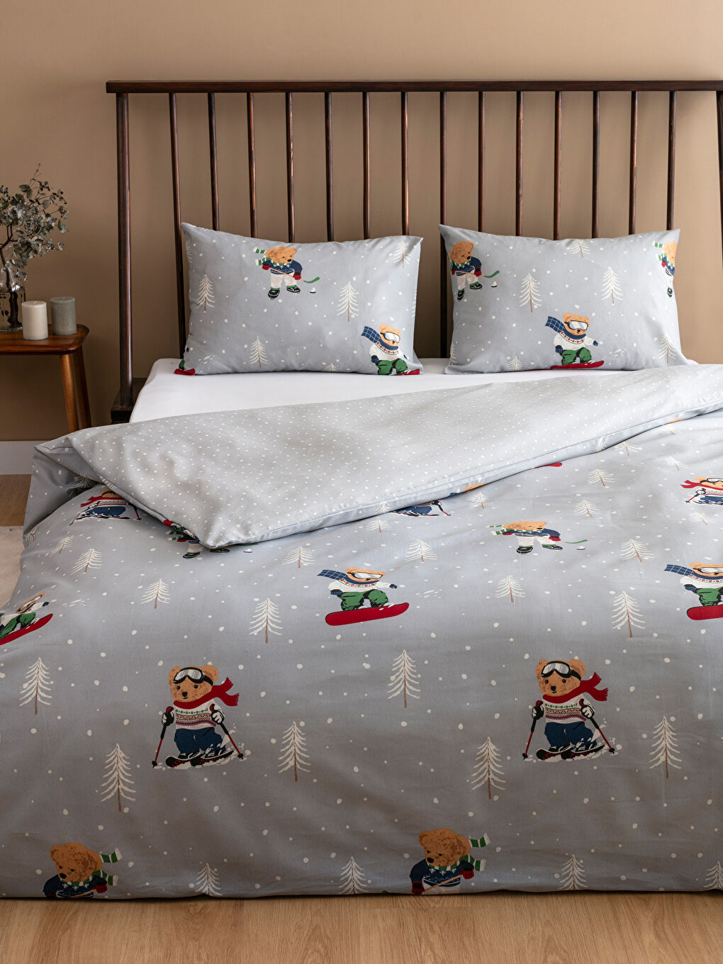 Teddy bear double bedding hot sale