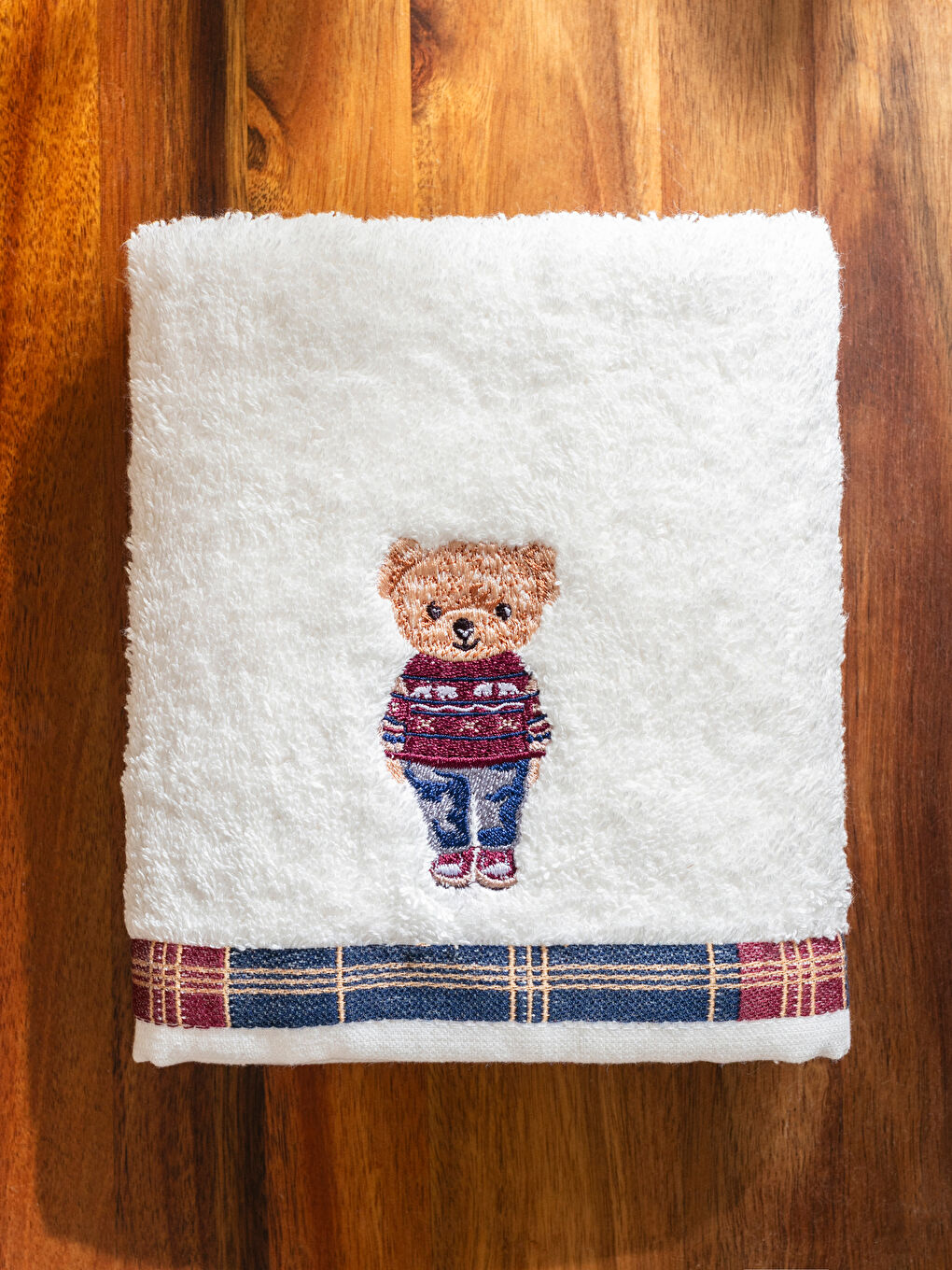 Bath Linen Polo Teddy Bear Towel LCW HOME Teddy Bear Embroidered