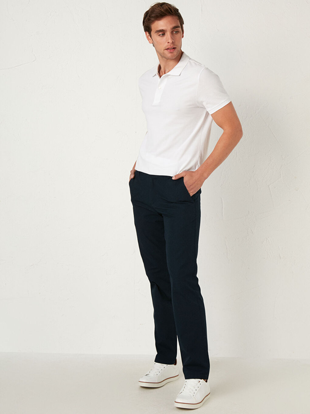LACİVERT Geniş Kalıp Gabardin Erkek Chino Pantolon - S11268Z8-KN7 | LCW