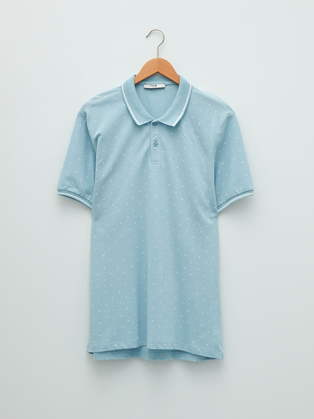 Polo Neck Short Sleeve Patterned Pike Men's T-shirt Polo Neck Short Sleeve Patterned Pike Men's T-shirt