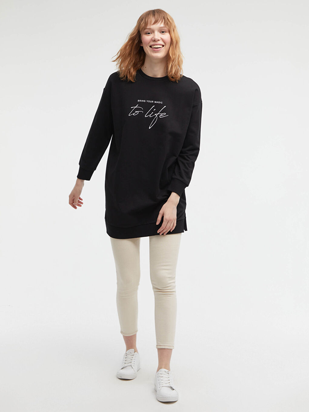 Women's Long-Sleeve Sweatshirt Tunic